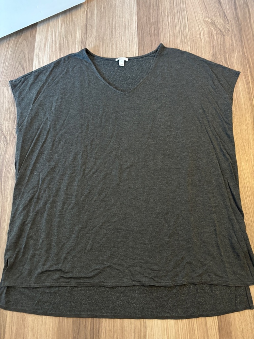 Daily Ritual Charcoal V-Neck Relaxed Tunic